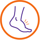 Swollen human foot